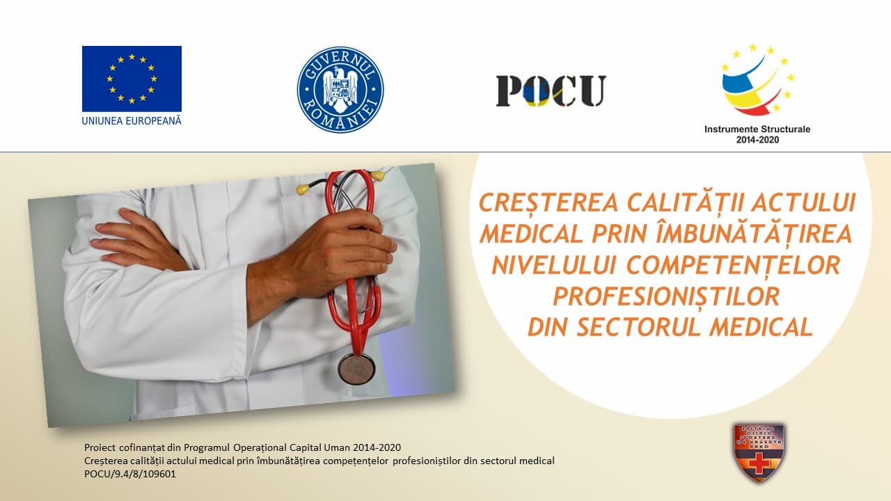 Read more about the article Proiect “Creșterea calității actului medical prin îmbunătățirea competențelor profesioniștilor din sectorul medical”